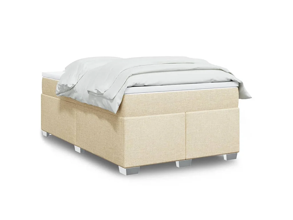 Cama com molas/colchão 120x200 cm tecido cor creme