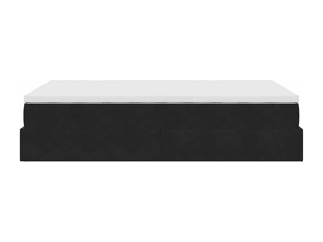 Ottoman bed met matras 120x200cm fluweel zwart