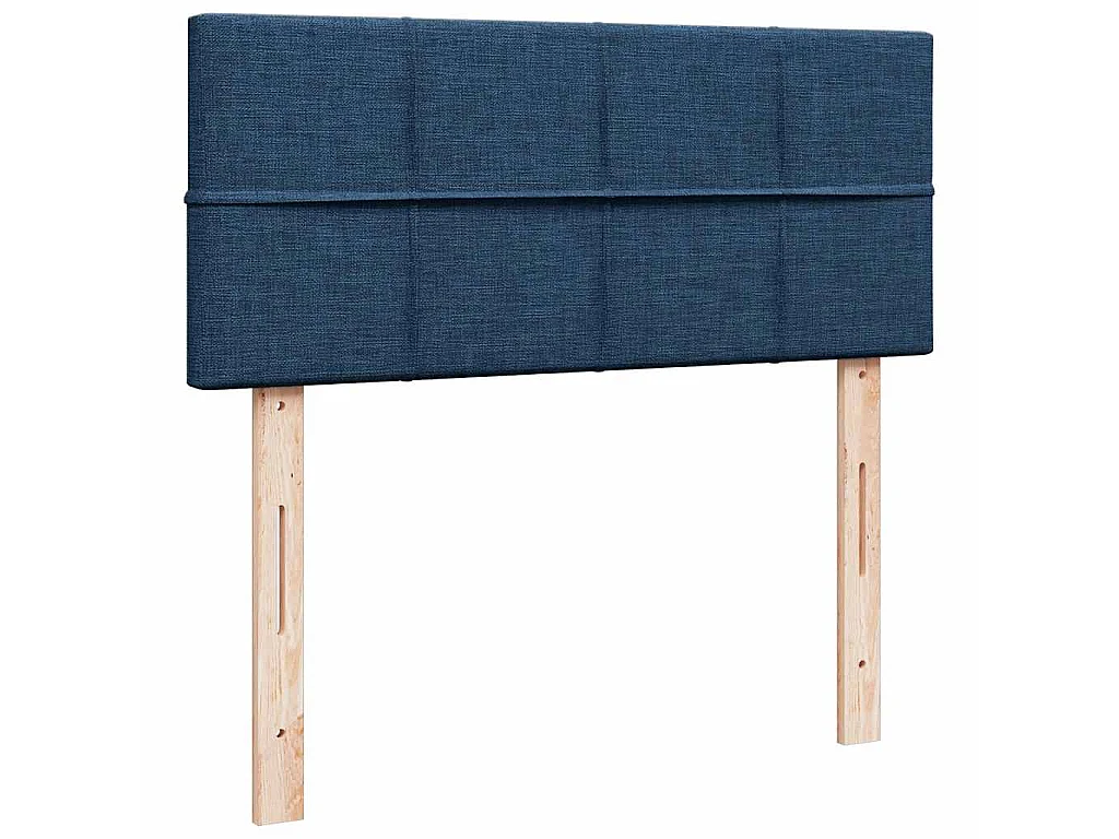 Lit ottoman avec matelas bleu 120x200 cm tissu