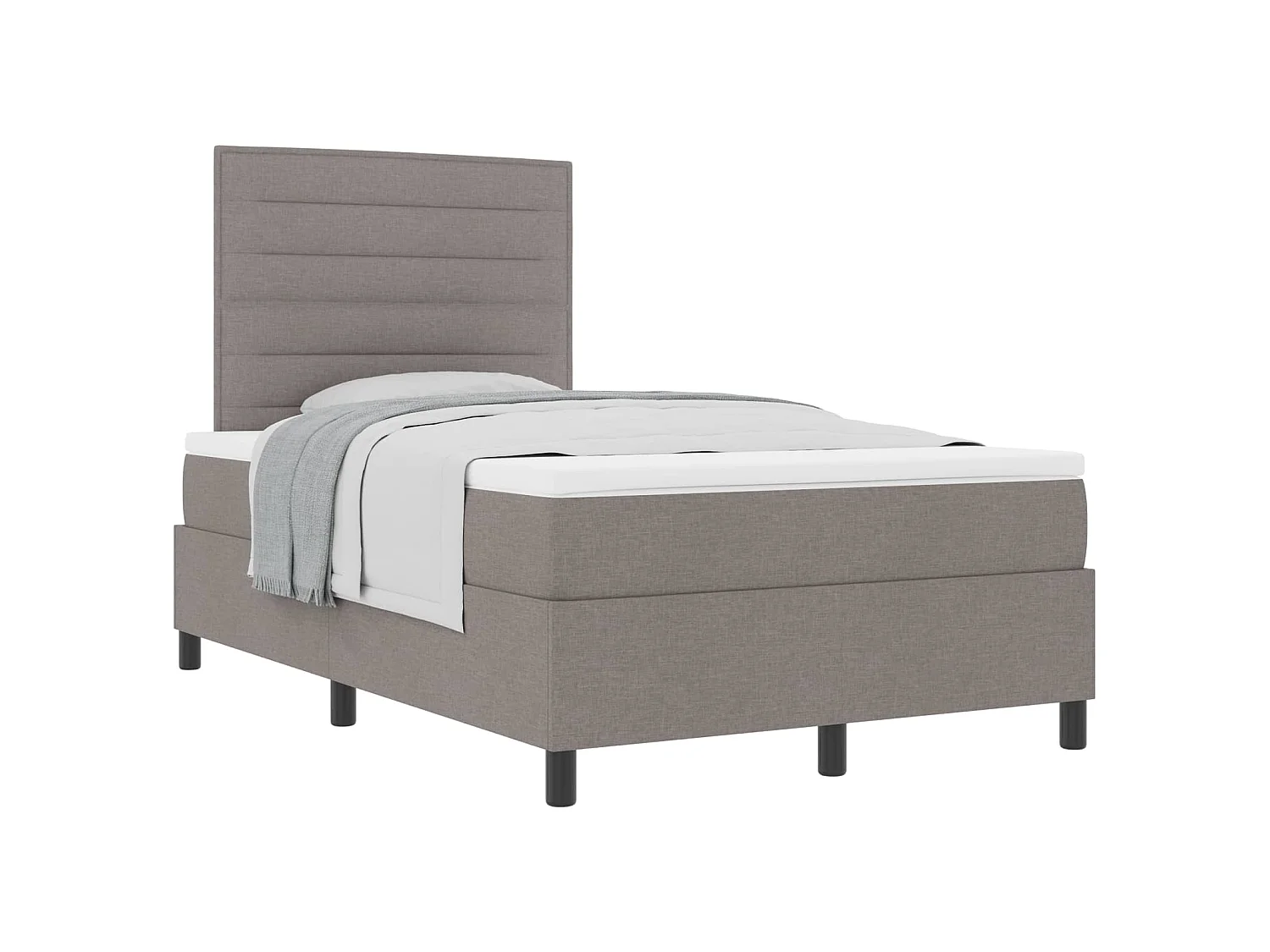 Boxspringbett mit Matratze Taupe 120 x 190 cm Stoff