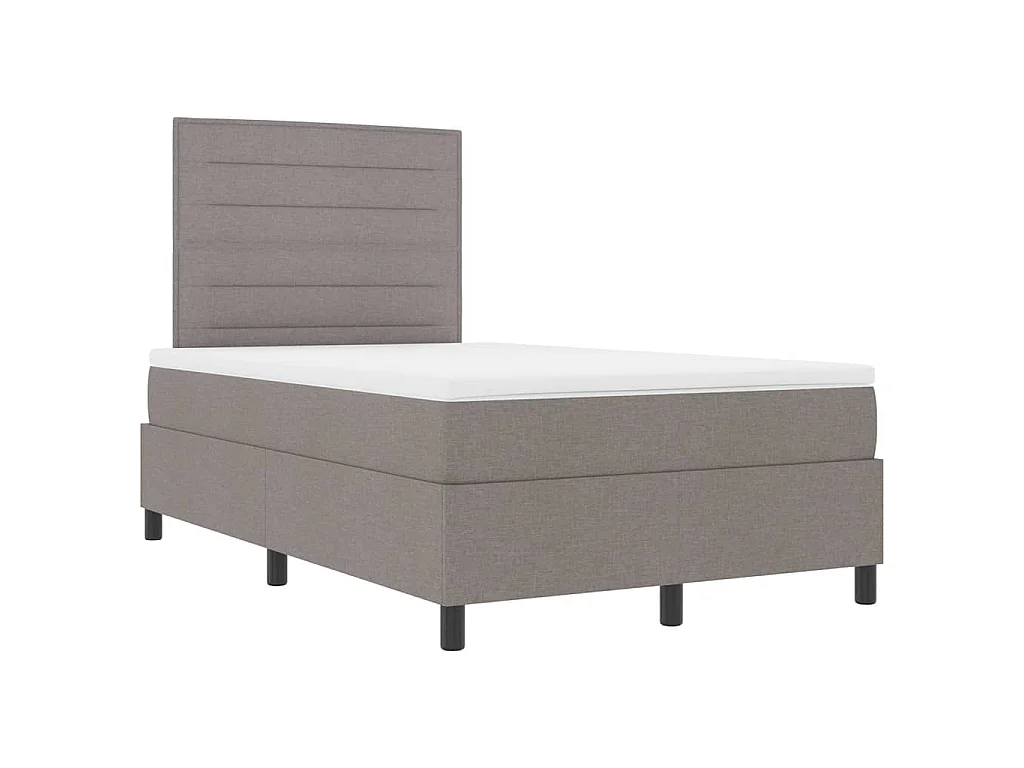 Boxspringbett mit Matratze Taupe 120 x 190 cm Stoff