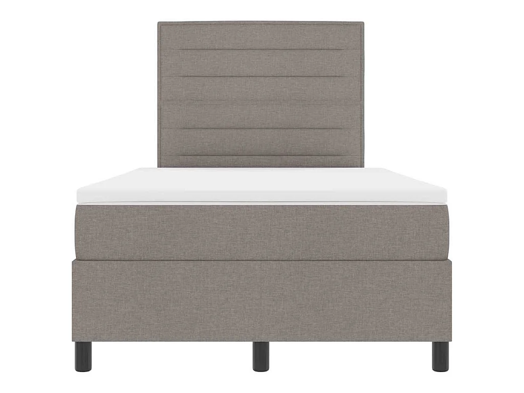 Boxspringbett mit Matratze Taupe 120 x 190 cm Stoff