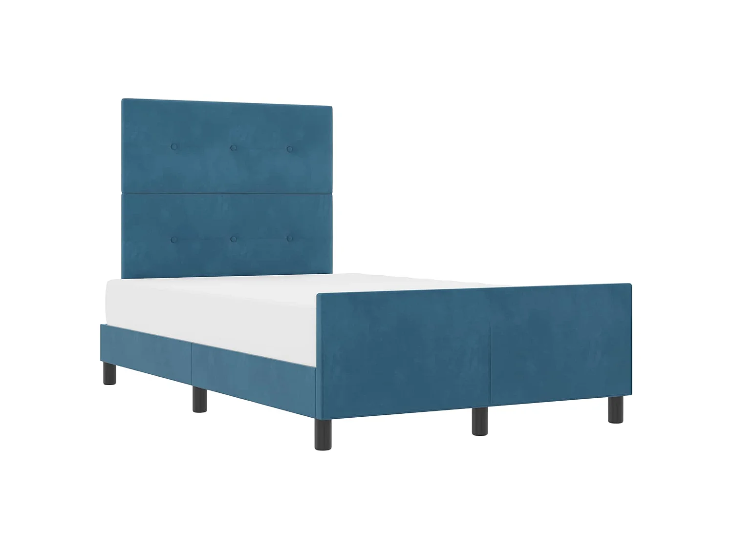 Boxspringbed met hoofdeinde Donkerblauw 120 x 200 cm Fluweel