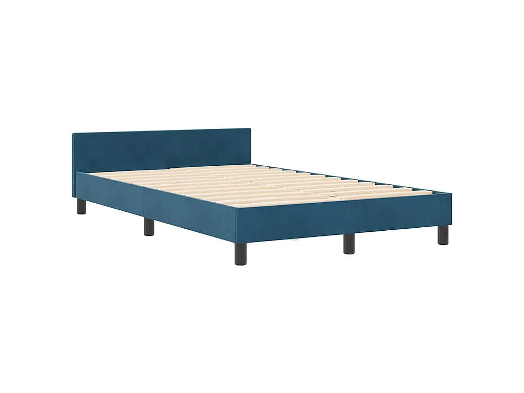 Boxspringbed met hoofdeinde Donkerblauw 120 x 200 cm Fluweel