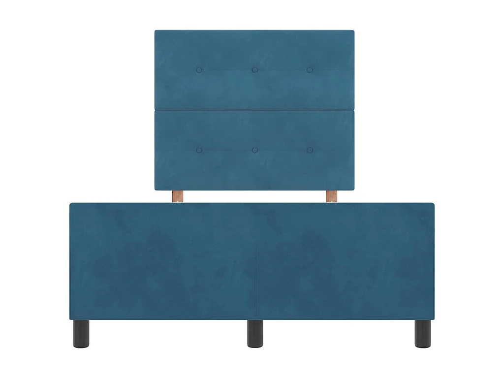 Boxspringbed met hoofdeinde Donkerblauw 120 x 200 cm Fluweel