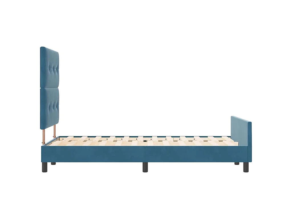 Boxspringbed met hoofdeinde Donkerblauw 120 x 200 cm Fluweel