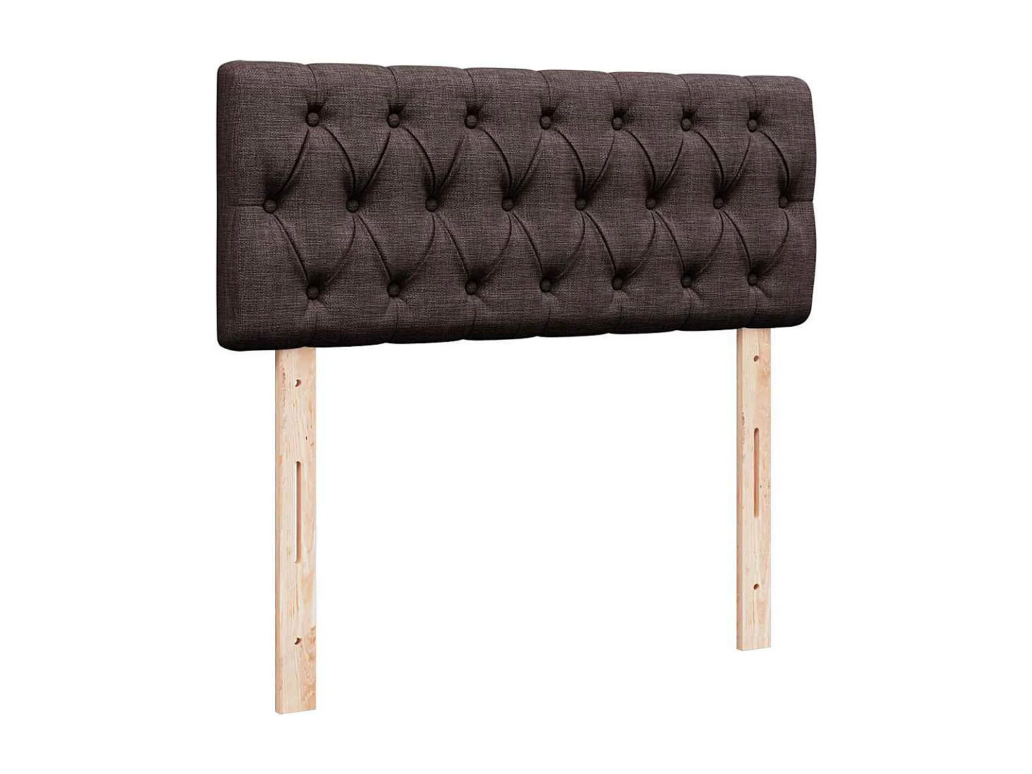 Cama box spring con colchón tela marrón oscuro 120x190 cm