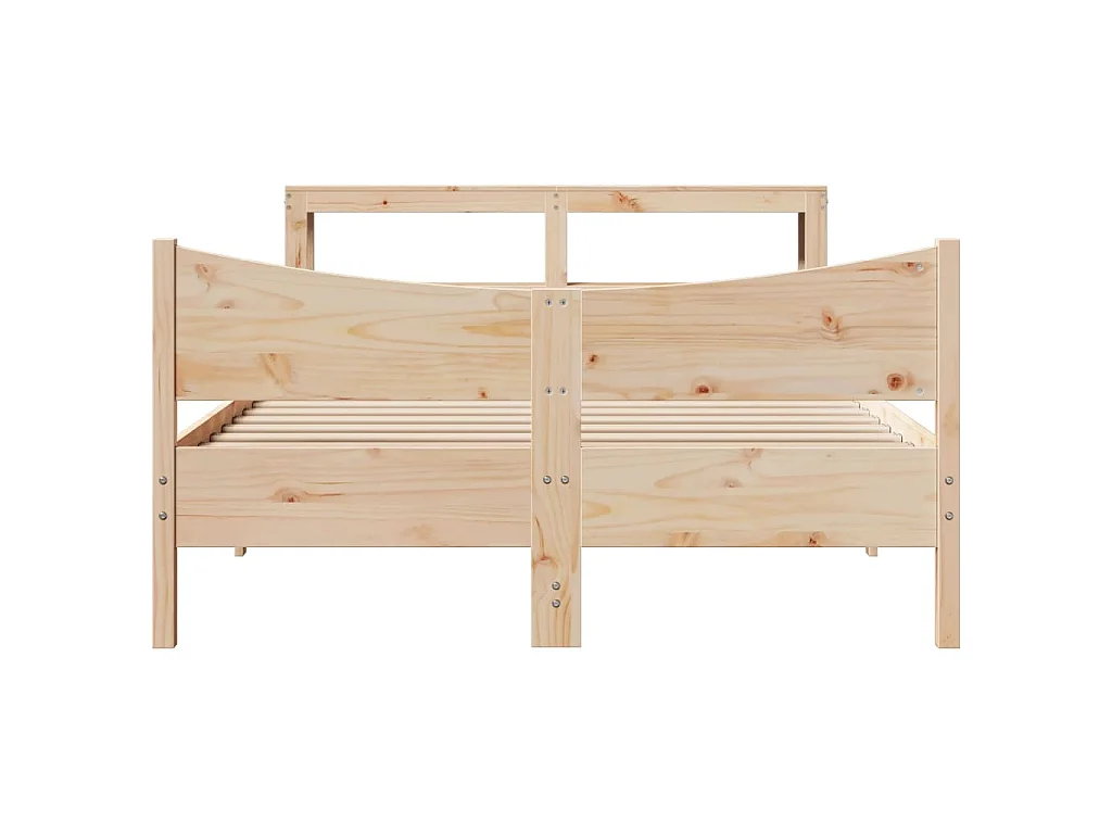 Estrutura cama c/ cabeceira 120x190 cm pinho maciço