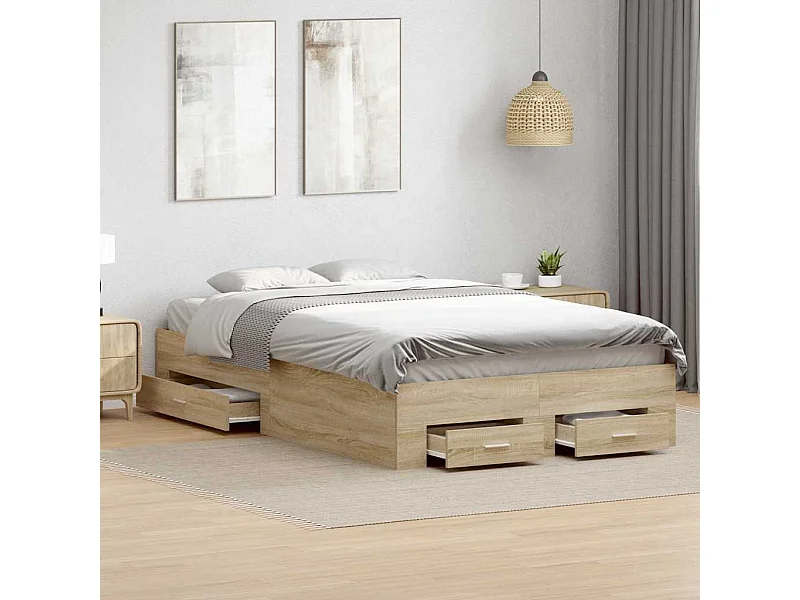 Struttura del letto Marrone 120 x 190 cm Legno multistrato