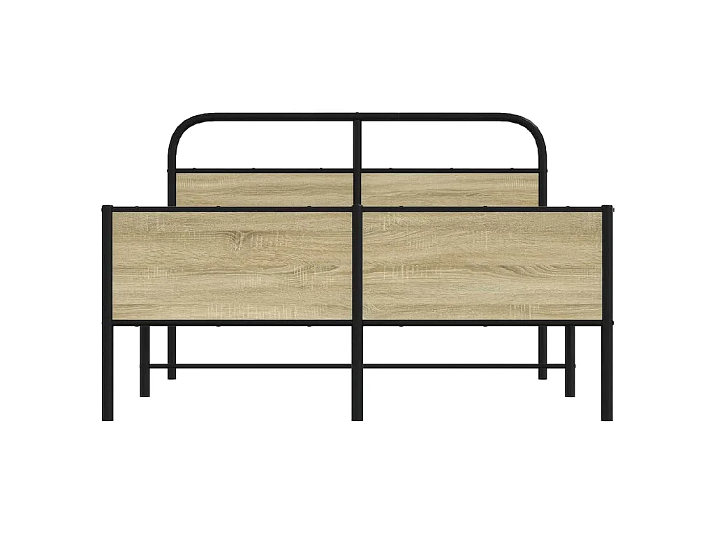 Cadre de lit sans matelas 120x190 cm cm chêne sonoma