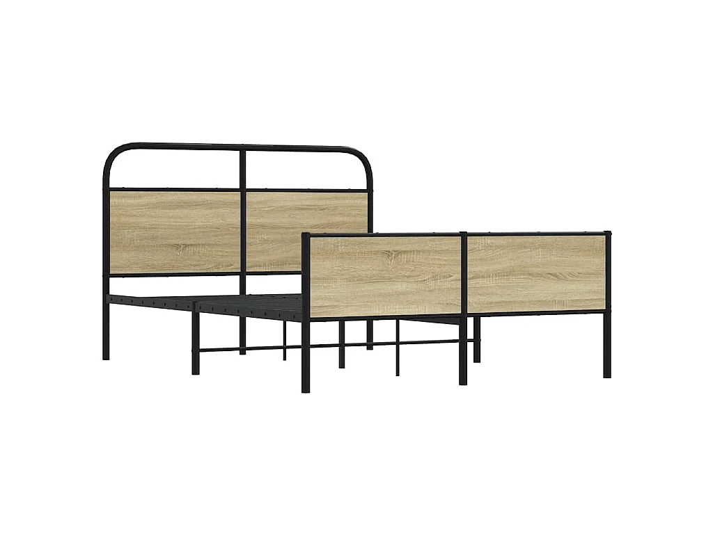 Cadre de lit sans matelas 120x190 cm cm chêne sonoma