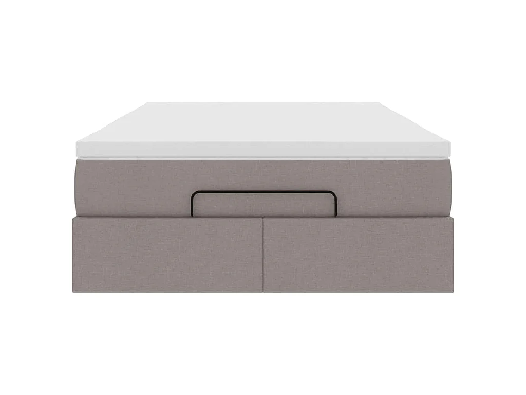 Ottoman bed met matras 120x190 cm stof taupe