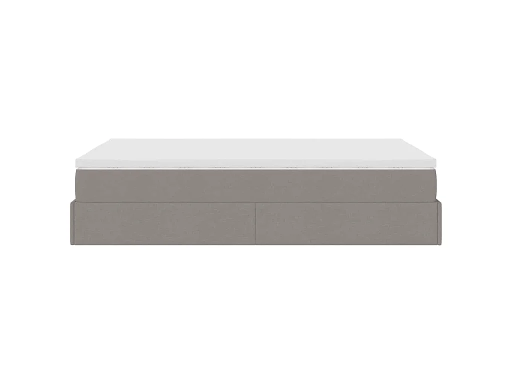 Ottoman bed met matras 120x190 cm stof taupe