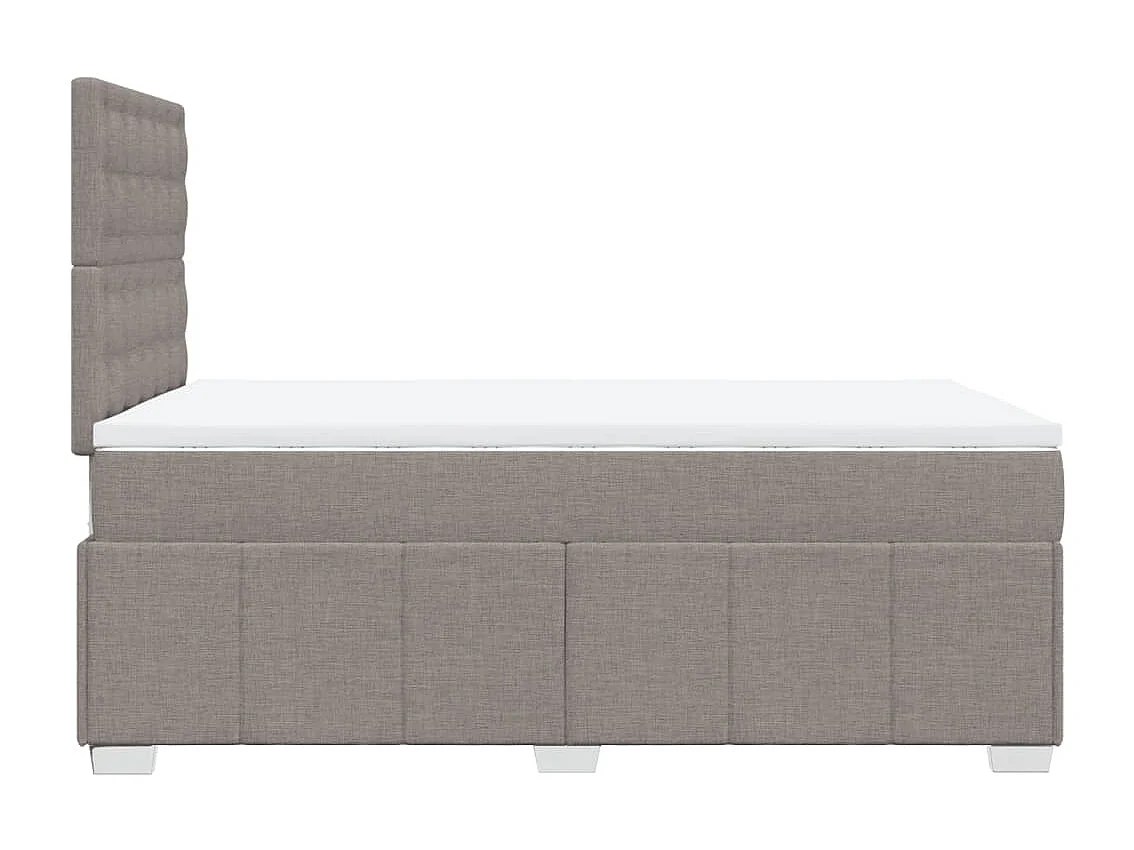 Boxspringbett mit Matratze Taupe 120x200 cm Stoff