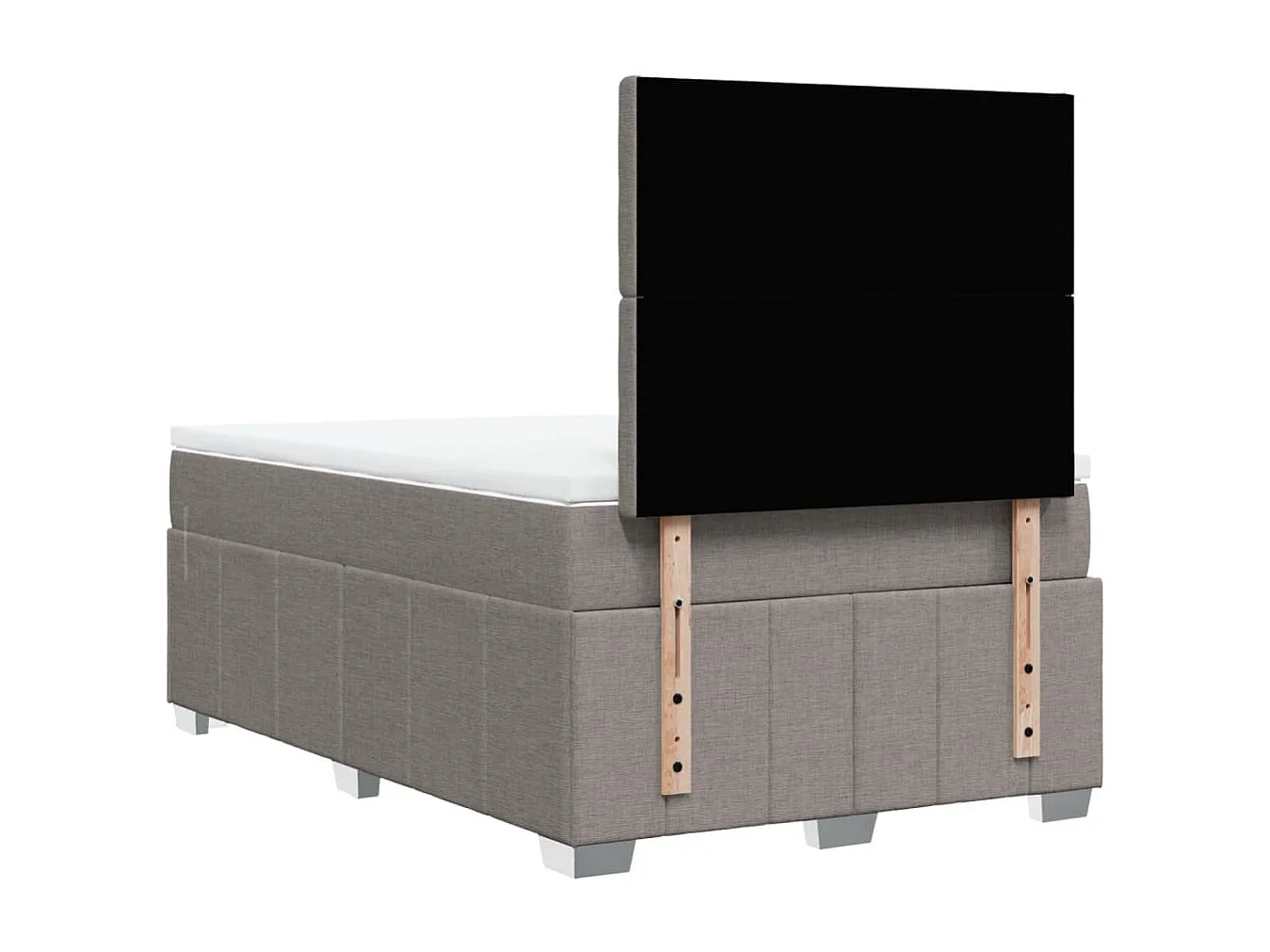 Boxspringbett mit Matratze Taupe 120x200 cm Stoff