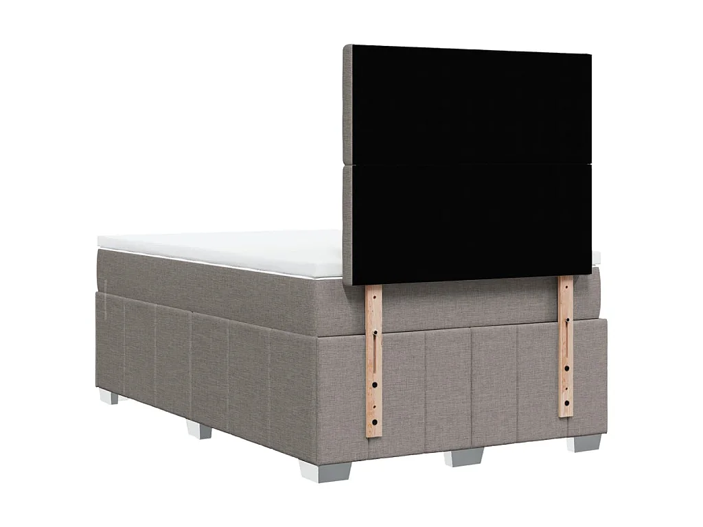 Boxspring met matras stof taupe 120x200 cm