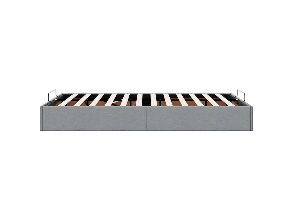Ottoman-Bett ohne Matratze Hellgrau 120x200 cm Stoff