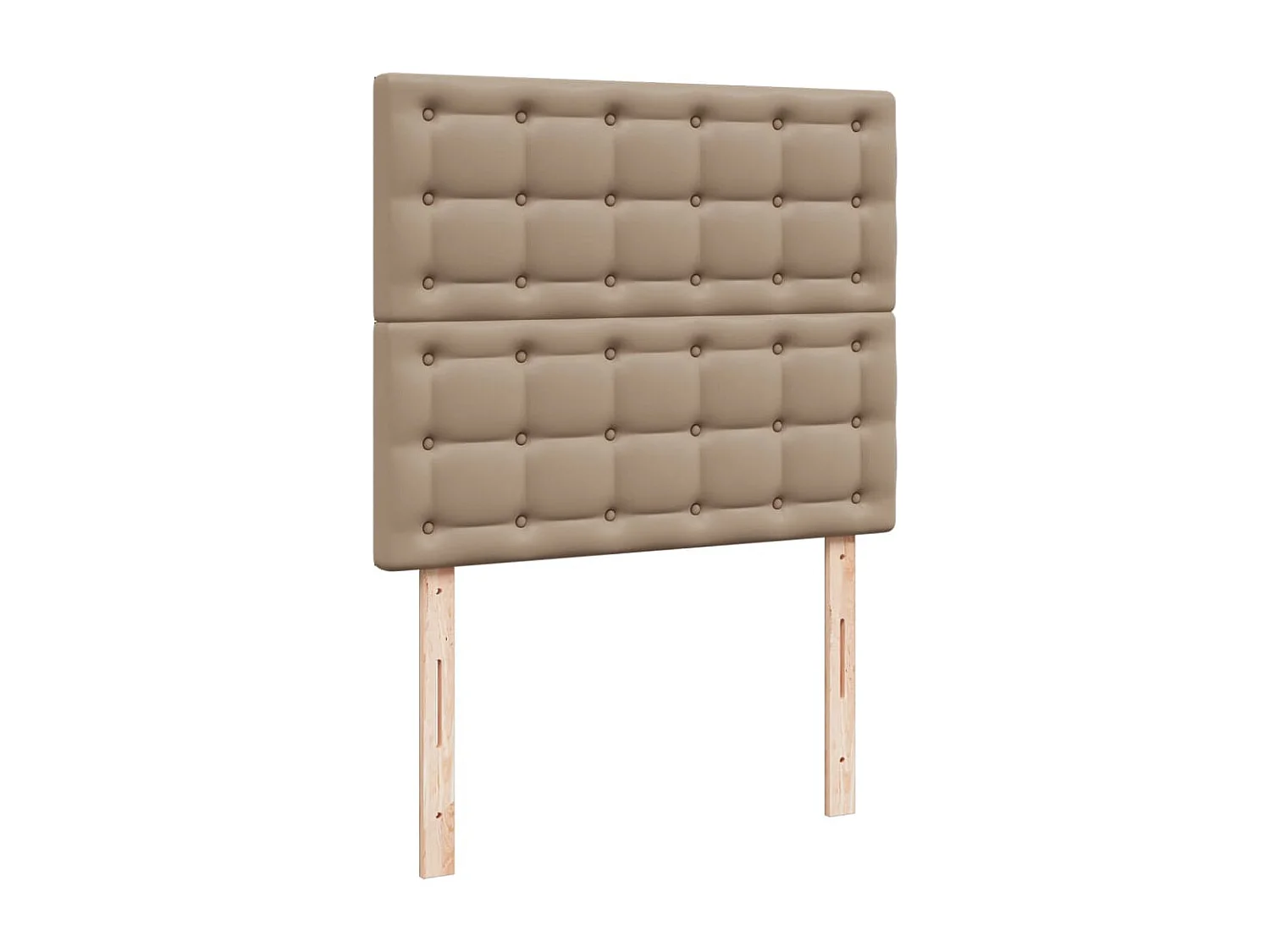 Sommier à lattes de lit matelas cappuccino 120x190cm similicuir