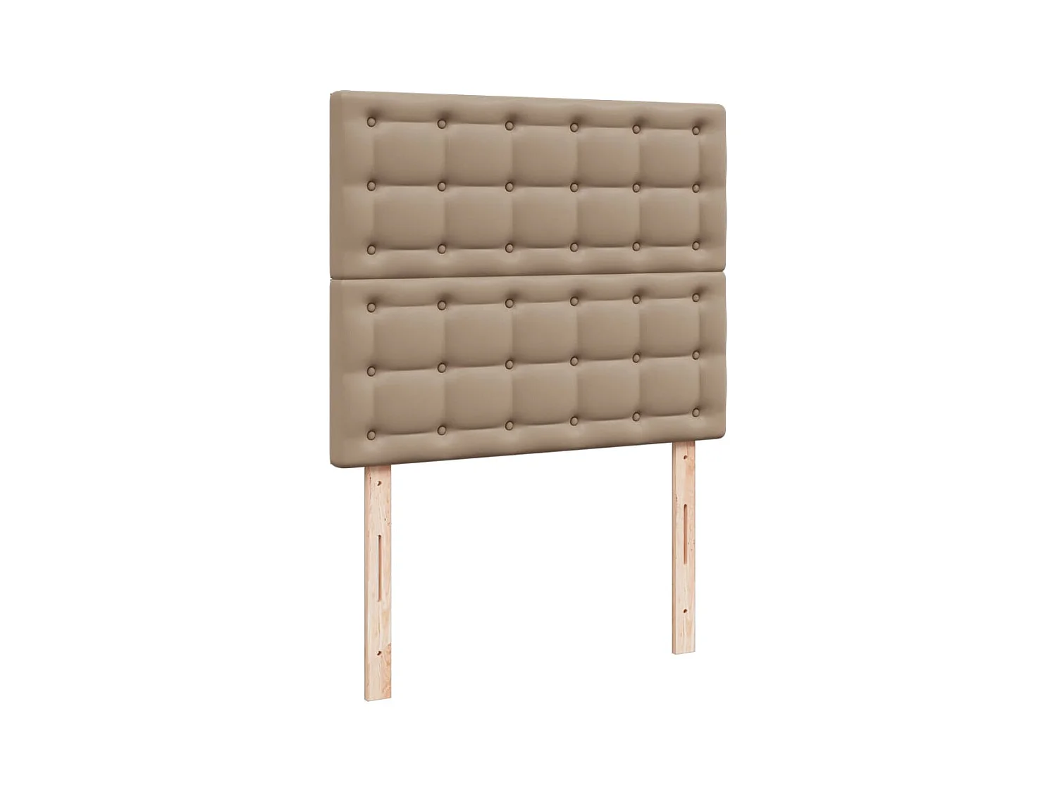 Sommier à lattes de lit matelas cappuccino 120x190cm similicuir