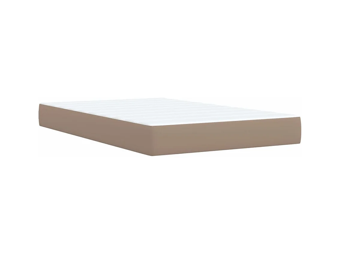 Sommier à lattes de lit matelas cappuccino 120x190cm similicuir