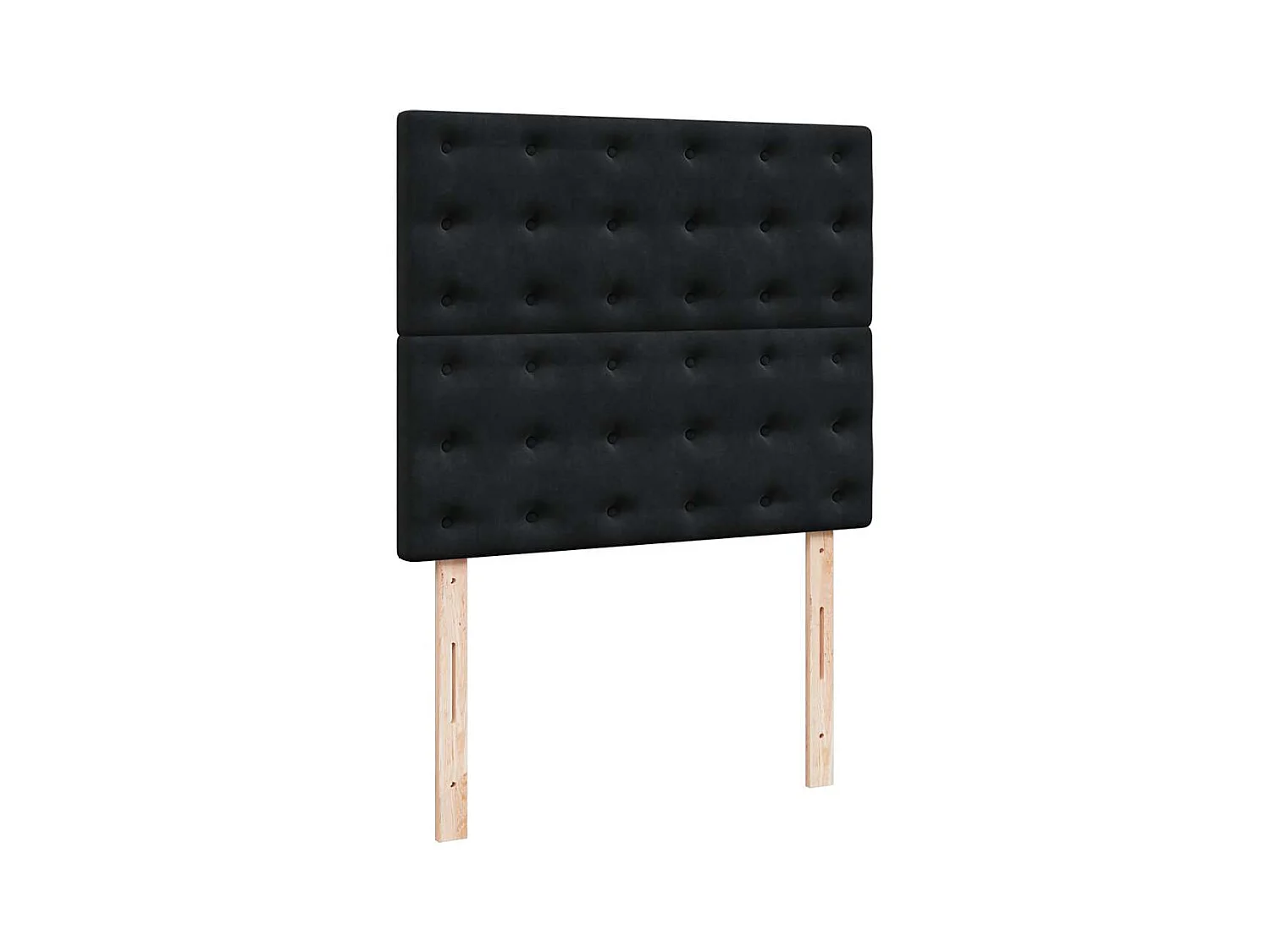 Sommier à lattes de lit avec matelas noir 120x190 cm velours
