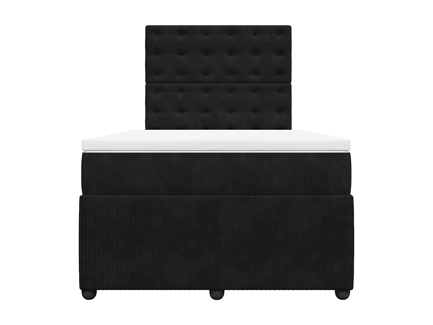 Boxspring met matras fluweel zwart 120x190 cm