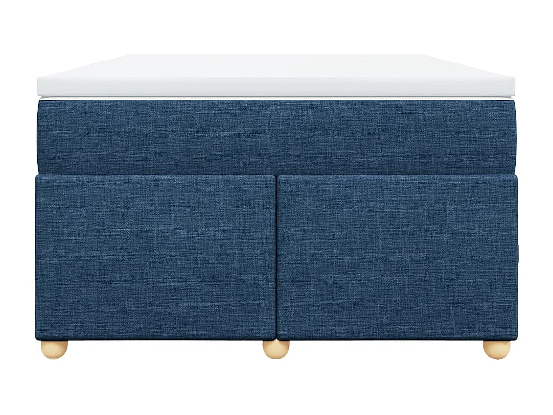 Boxspring met matras stof blauw 120x190 cm
