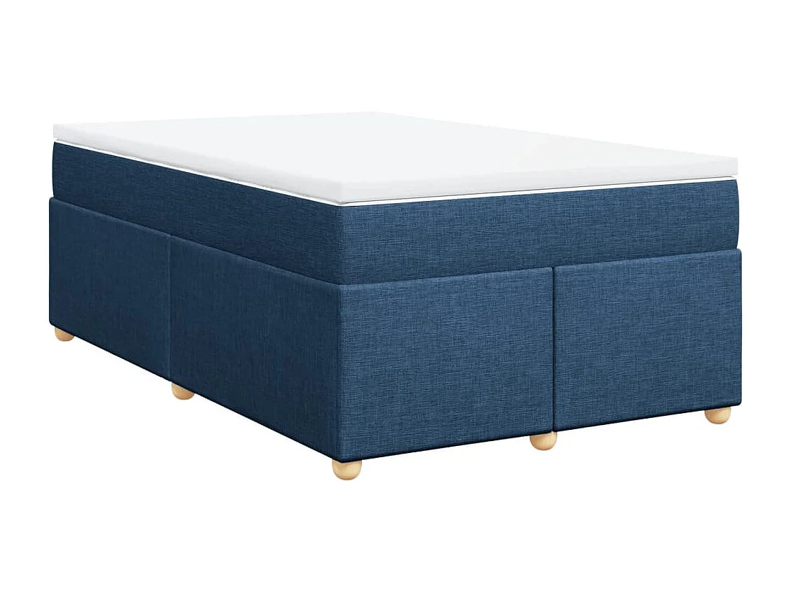 Boxspring met matras stof blauw 120x190 cm