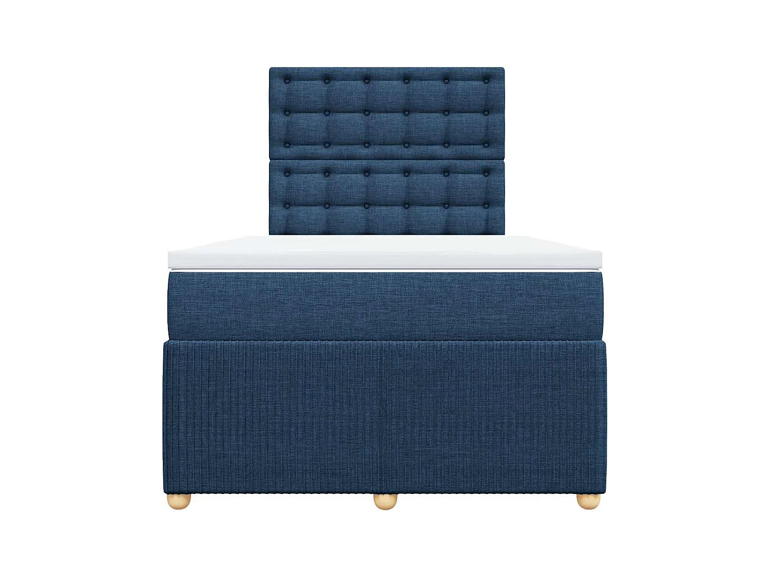 Boxspringbett mit Matratze Blau 120x190 cm Stoff