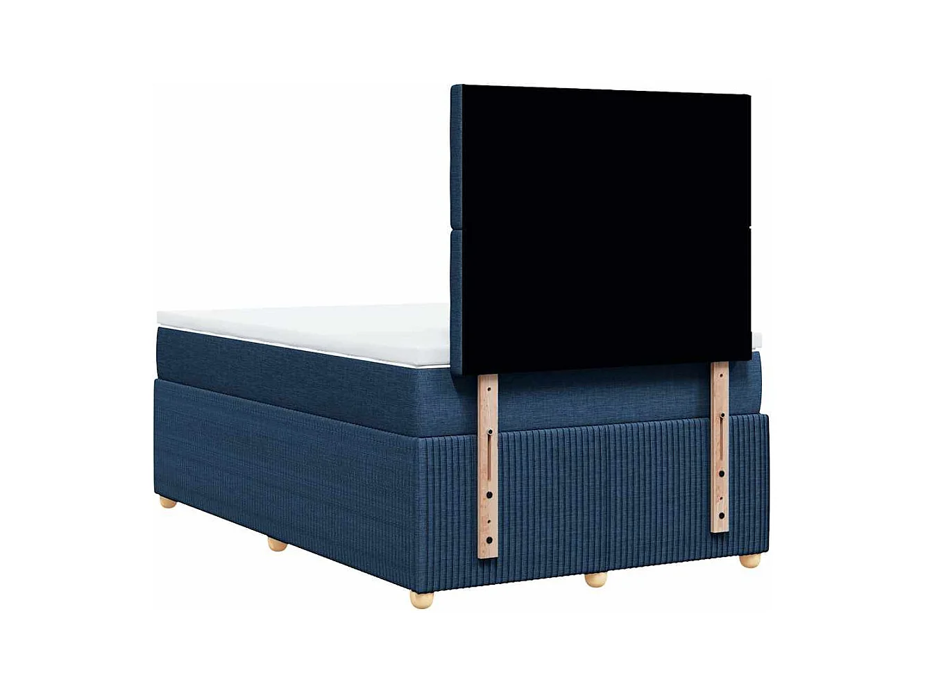 Boxspringbett mit Matratze Blau 120x190 cm Stoff