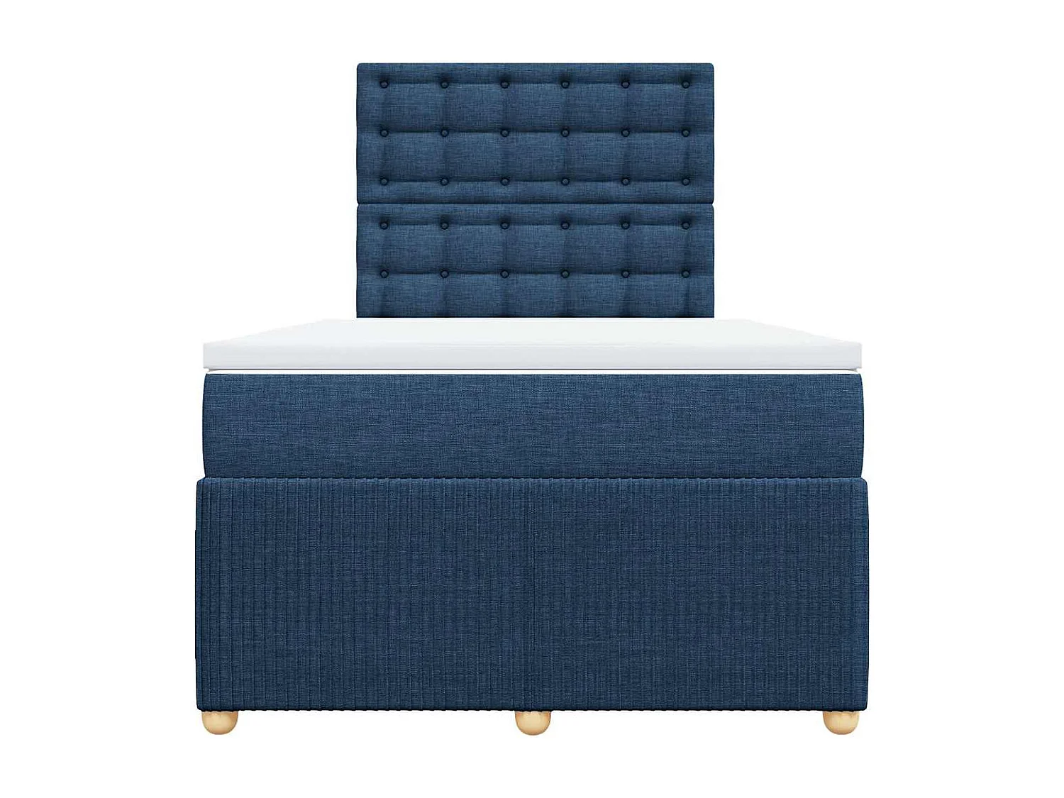 Boxspringbett mit Matratze Blau 120x190 cm Stoff