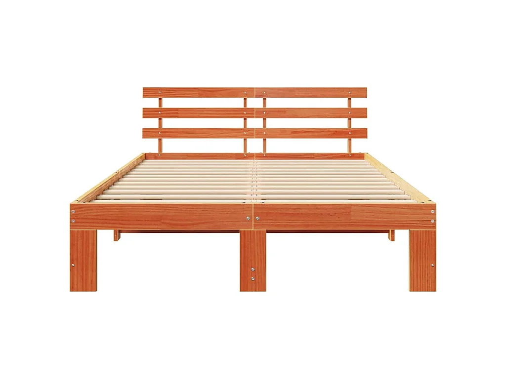 Estrutura da Cama com cabeceira Marrom Cera 120 x 200 cm