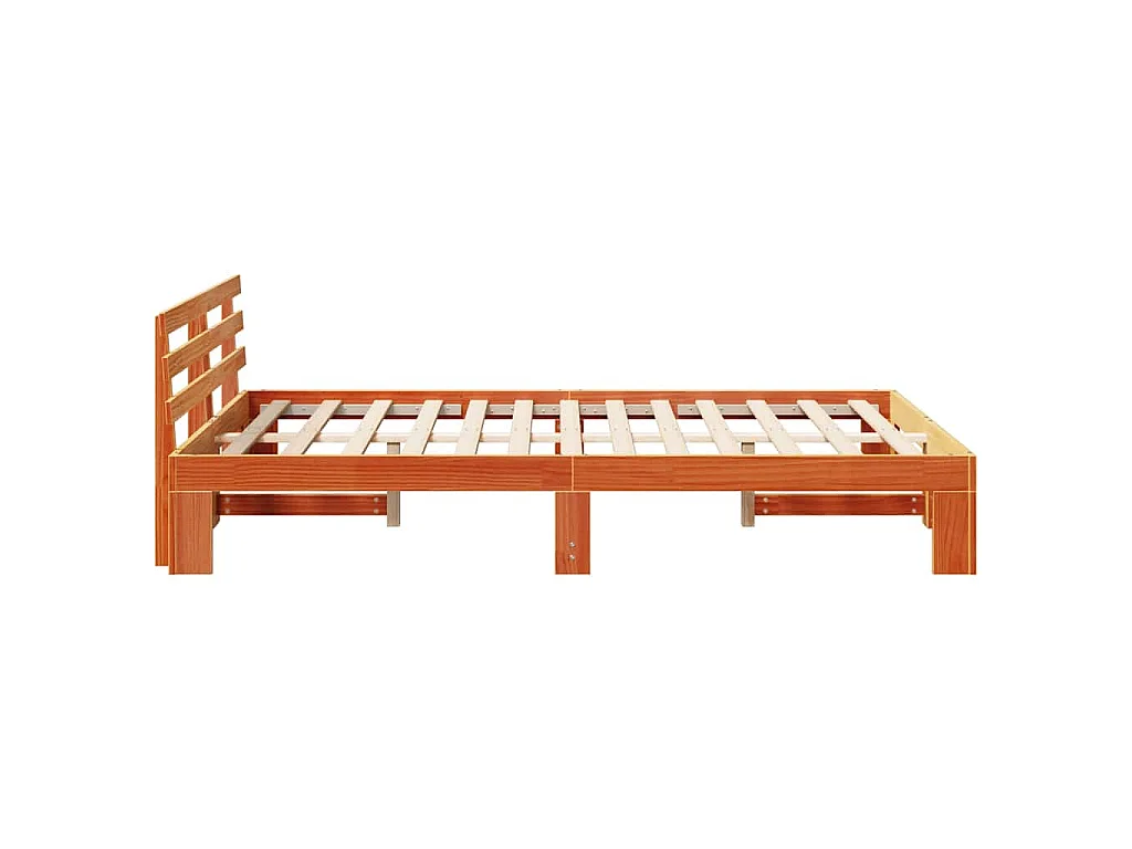 Estrutura da Cama com cabeceira Marrom Cera 120 x 200 cm