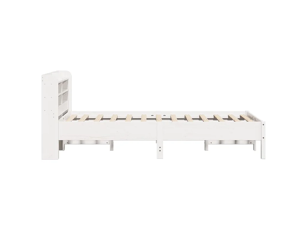 Bedframe zonder matras massief grenenhout wit 120x190 cm