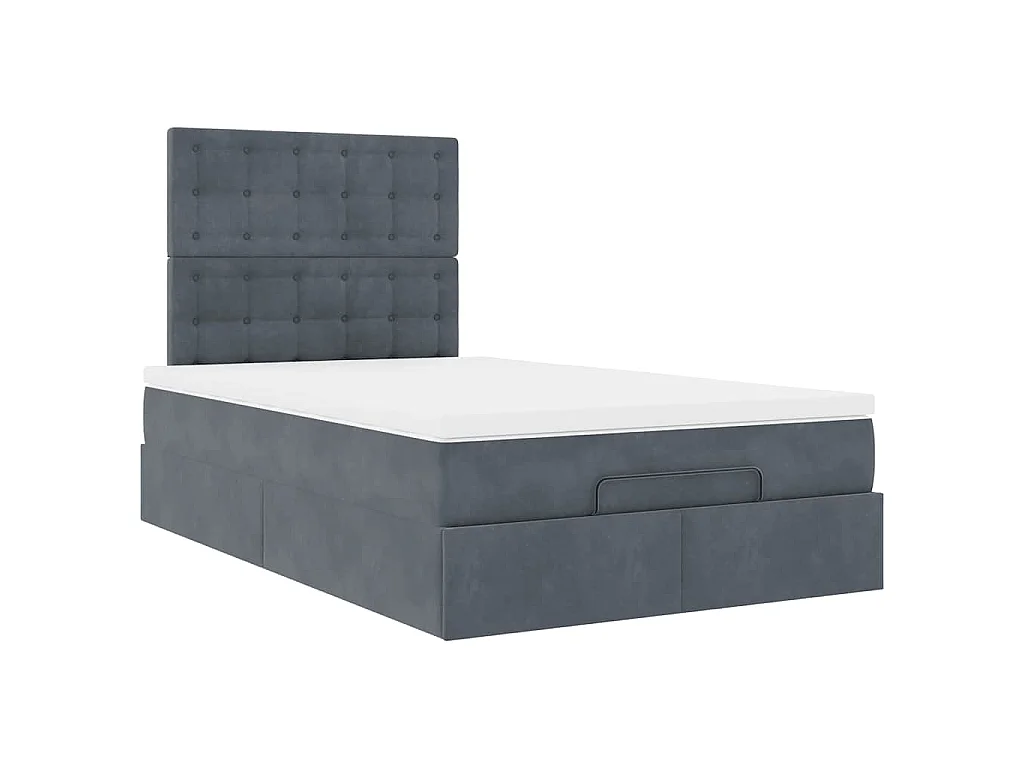 Ottoman bed met matrassen en LED's 120x200cm fluweel