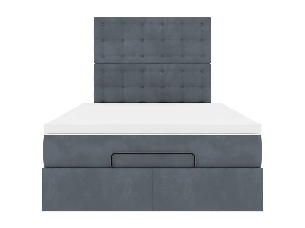 Ottoman bed met matrassen en LED's 120x200cm fluweel