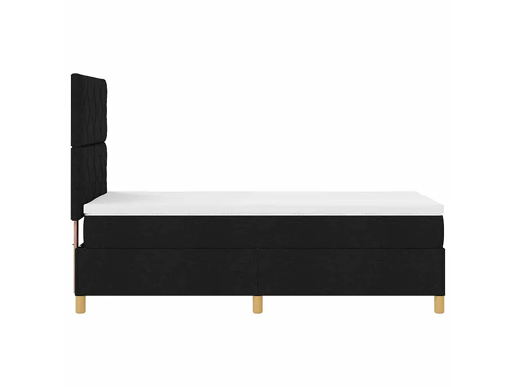 Boxspringbett mit Matratze Schwarz 100 x 200 cm Stoff