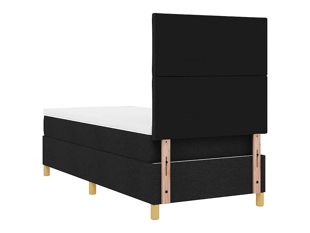Boxspringbett mit Matratze Schwarz 100 x 200 cm Stoff