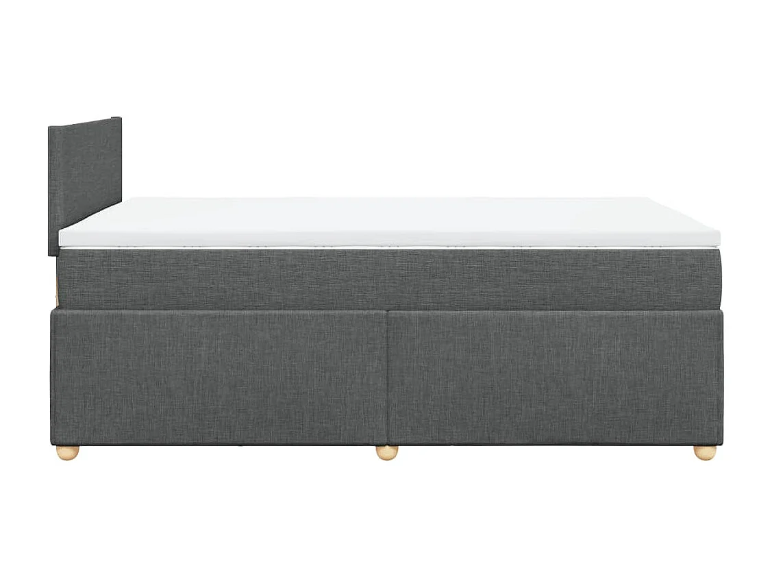 Boxspring met matras stof donkergrijs 120x200 cm