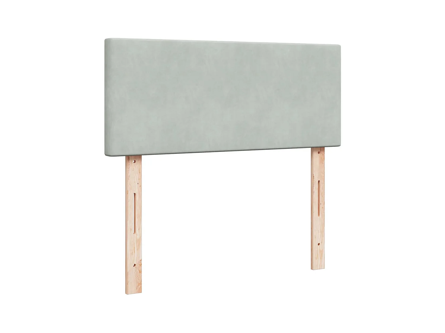 Sommier à lattes de lit et matelas gris clair 120x190cm velours