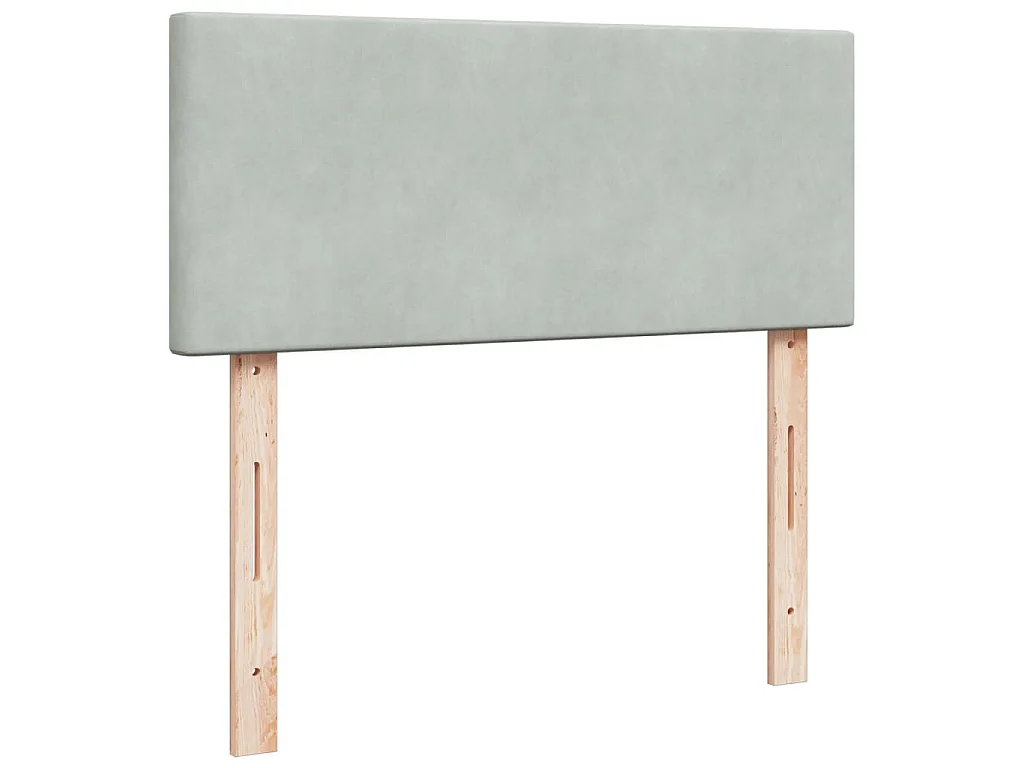Boxspringbett mit Matratze Hellgrau 120x190 cm Samt