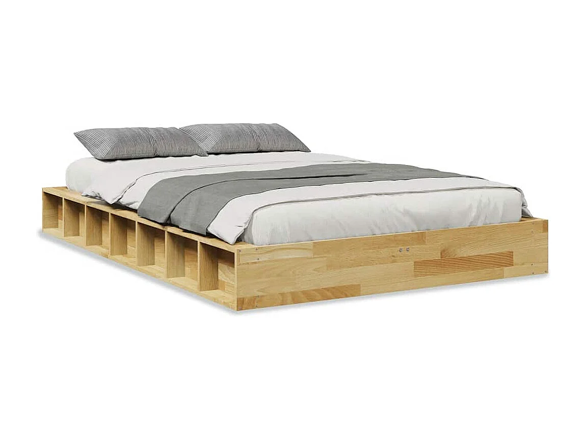 Bedframe zonder matras 120x200 cm massief hout eiken