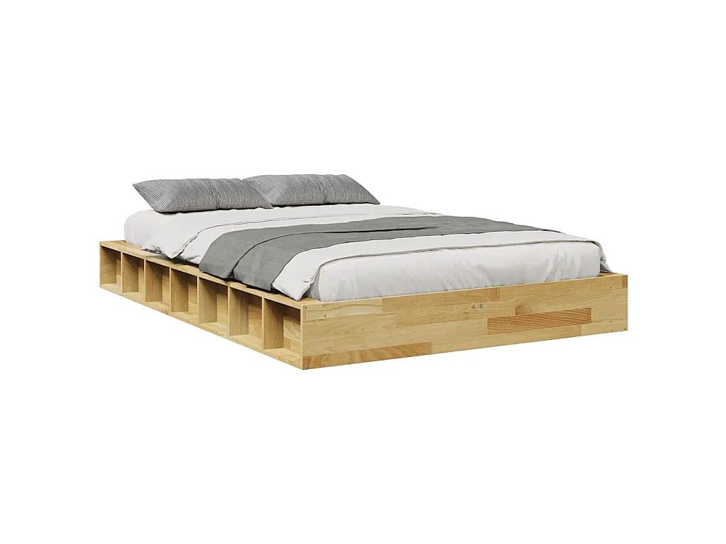 Bedframe zonder matras 120x200 cm massief hout eiken