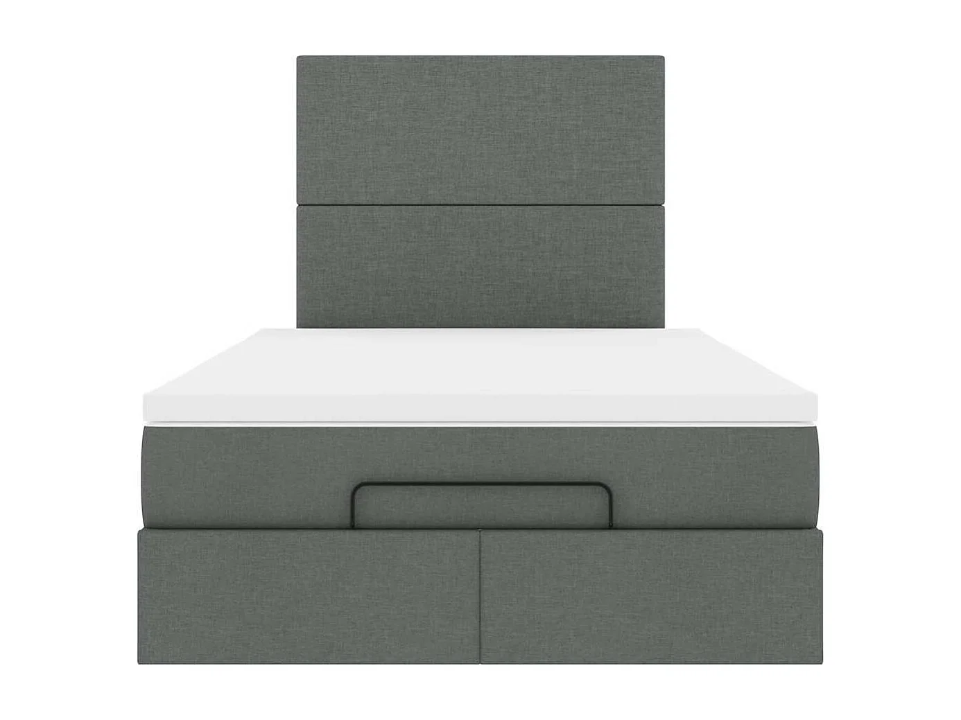 Ottoman bed met matras en LED's 120x200cm stof donkergrijs