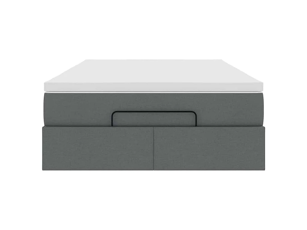 Ottoman bed met matras 120x190 cm stof donkergrijs