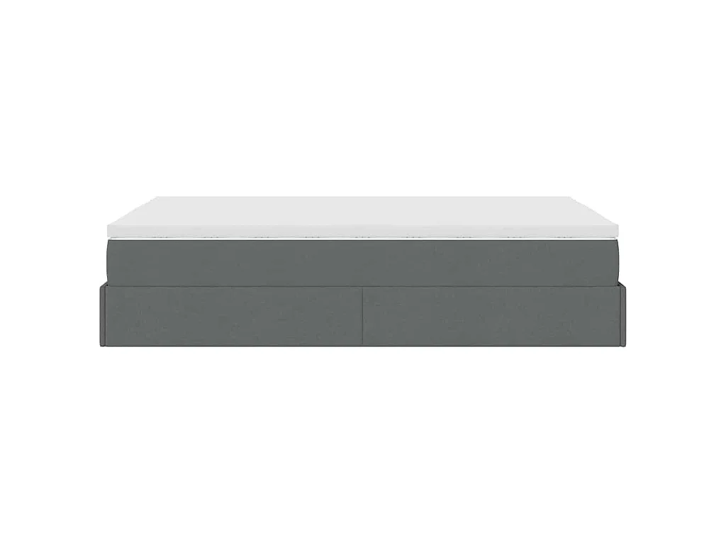 Ottoman bed met matras 120x190 cm stof donkergrijs