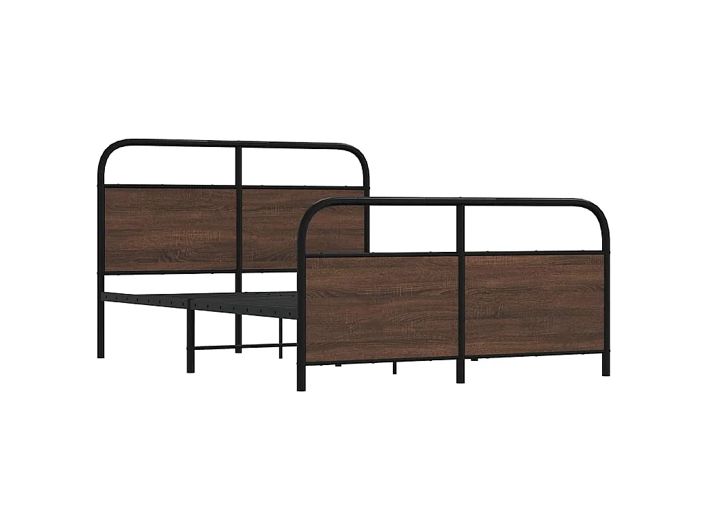 Cadre de lit sans matelas 120x190 cm chêne marron