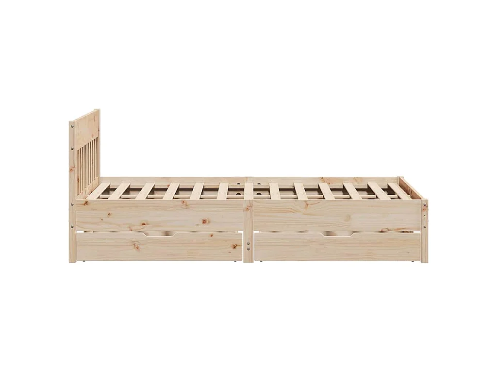 Cadre de lit sans matelas 120x190 cm bois de pin massif