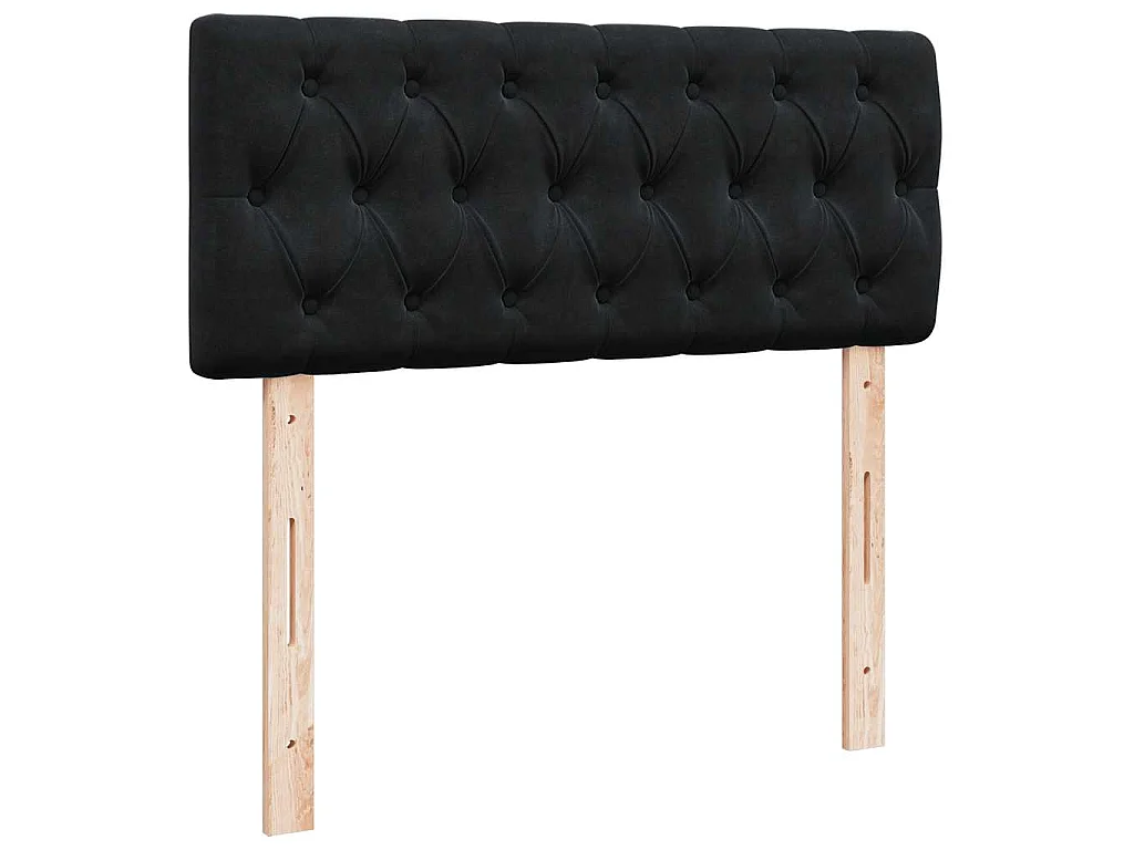 Boxspringbett mit Matratze Schwarz 120x190 cm Samt