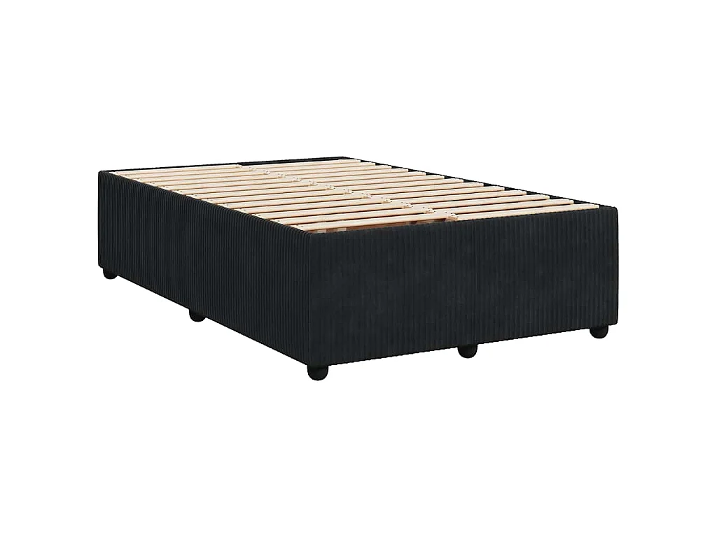 Boxspringbett mit Matratze Schwarz 120x190 cm Samt